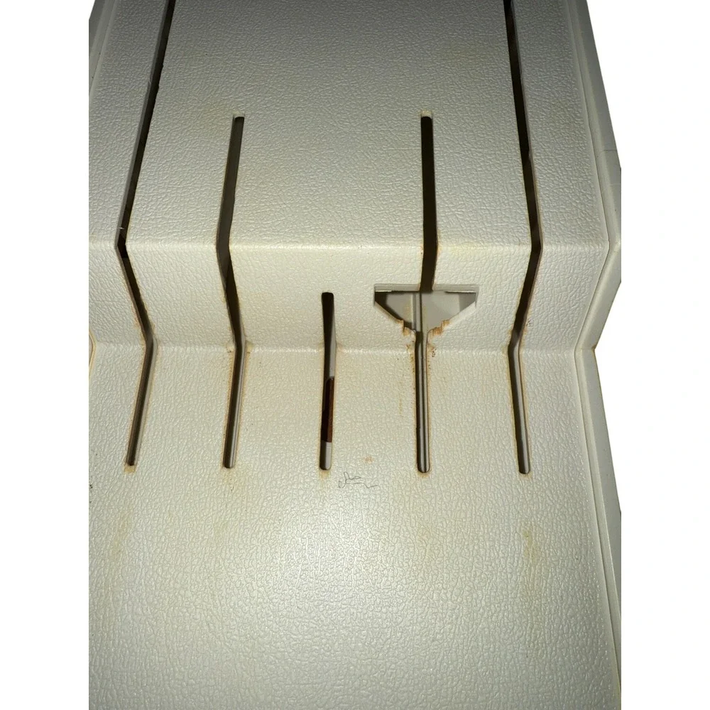 Vintage Cutco 5-Piece Knife Holder White Wall Mountable Kitchen‎ Organizer